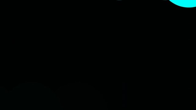 Minimalist Abstract: Glowing Cyan Circle Segment on Dark Background