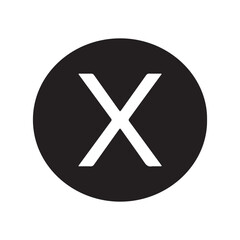 Fototapeta premium circle with x letter logo on white back ground