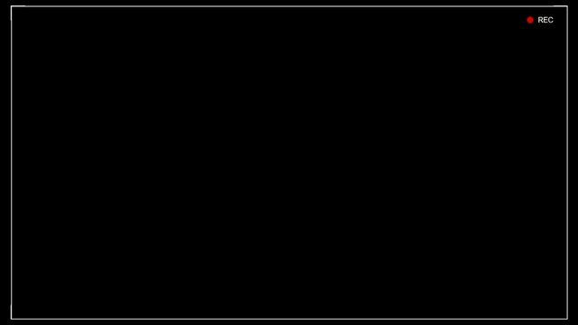 Minimalist REC Recording Frame with Red Indicator on Black