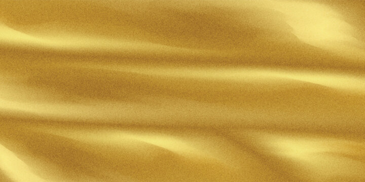 Close-up texture of natural gold silk. Light Golden fabric smooth texture surface background. Smooth elegant gold silk in Sepia toned. Texture, background, pattern, template. 3D vector illustration.