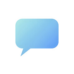 Blue speech bubble icon for website, chat, or marketing