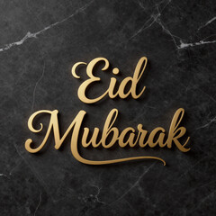dark fantasy eid texture. islamic holiday greeting in elegant gold script on marble texture background