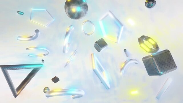 abstract 3d minimal shapes loop