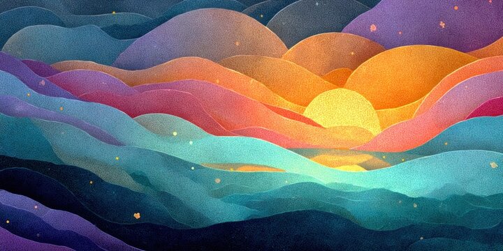 Abstract background design celebrating yoga with calming colors