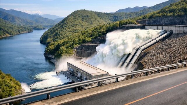 Hydroelectric plant disaster concept
