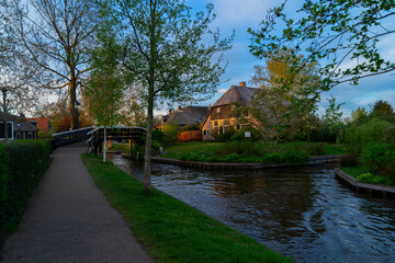 skyline of old town Giethoorn