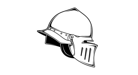 Fototapeta premium medieval helmet side view with dotted crest