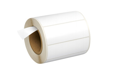 White blank label roll with adhesive tags product