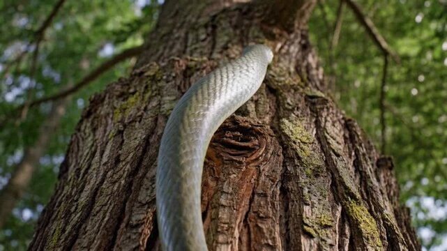 Snake Climbing a Tree | Amazing Wildlife Moment