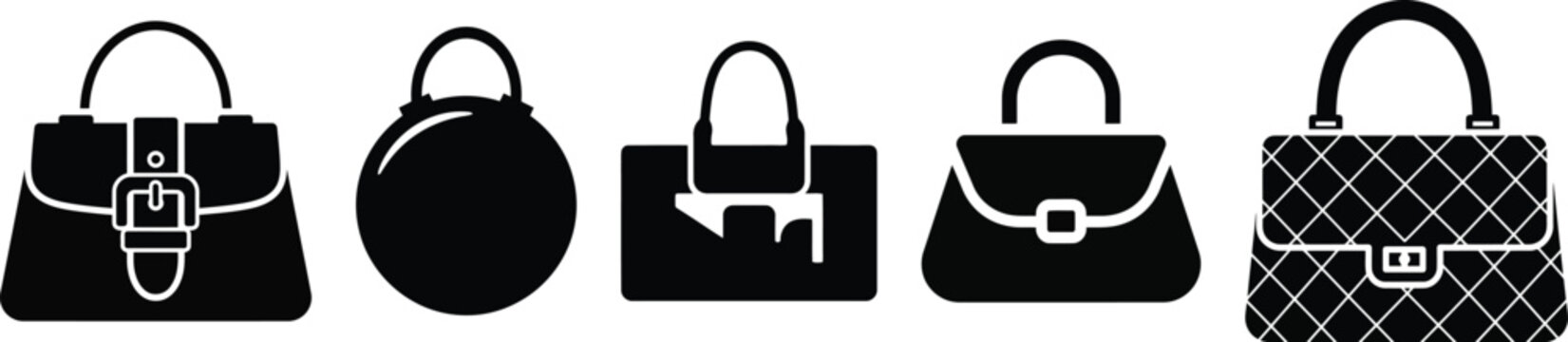 Black and white handbag silhouettes handbags fashion 1