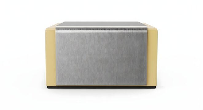 High performance ceramic capacitor with silver metal terminals isolated on white