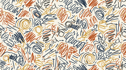 Handdrawn Abstract Scribble Pattern Featuring Artistic Lines and Shapes for a Creative Modern Background Design