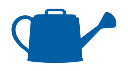 Obraz premium A vibrant blue watering can icon, rendered in a simple graphic style on a white background