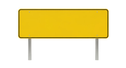 Obraz premium Yellow rectangular road sign mounted on two metal poles