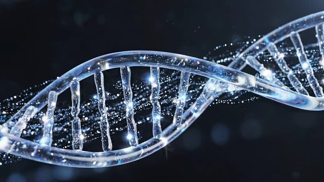 DNA Helix Structure Closeup Molecular Biology.