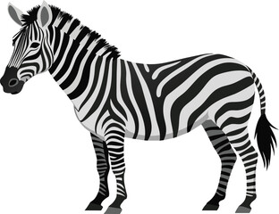 Obraz premium Striking Zebra Vector Illustration Animal Portrait