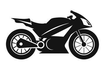 Fototapeta premium drag bike silhouette line art vector illustration with a white background