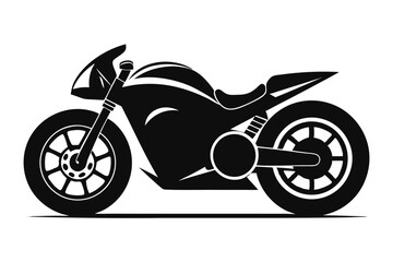 Fototapeta premium drag bike silhouette line art vector illustration with a white background