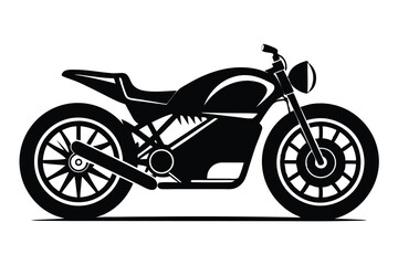 Obraz premium drag bike silhouette line art vector illustration with a white background