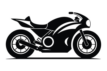 Fototapeta premium drag bike silhouette line art vector illustration with a white background