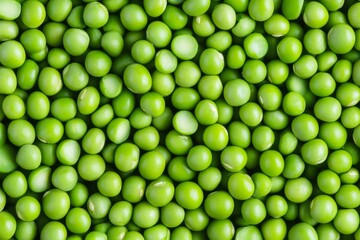 Fresh green pea seeds create a seamless texture for healthy vegan food concept with vibrant colors and natural design