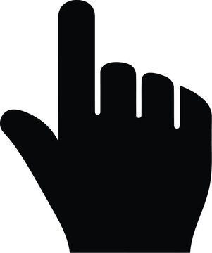 A black hand symbol with the middle finger raised