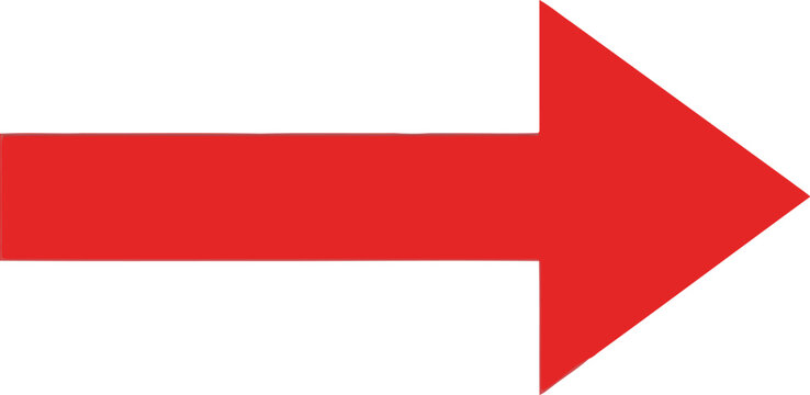 A large red arrow pointing to the right on a white background