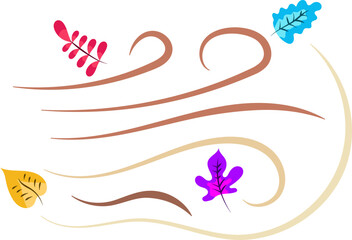 Seasonal Autumn Leaves Blowing in the Wind and Falling Foliage