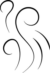 Obraz premium Hand drawn aroma vapor icons Smell line icon