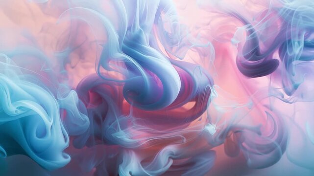 Captivating swirls of colorful smoke dancing in ethereal patterns