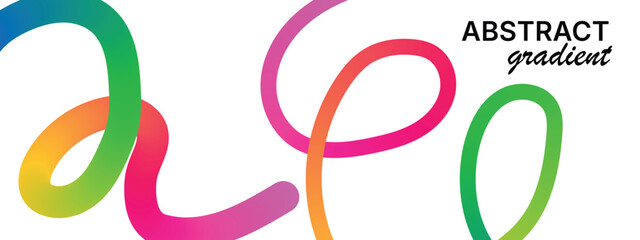 Abstract Colorful 3D Ribbon Wave Lines - Vibrant Modern Graphic Design Element