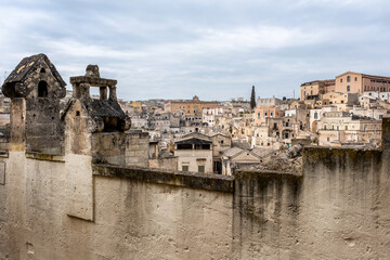 Naklejka premium Beautiful town of Matera, UNESCO heritage, oldest city in Europe, Basilicata region, Italy