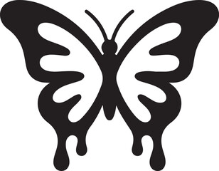 Butterfly silhouette with melting wings insect vector design © MDToufik