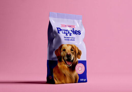 Dog Food Packaging Bag Mockup