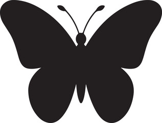 Minimal butterfly silhouette decorative insect illustration © MDToufik