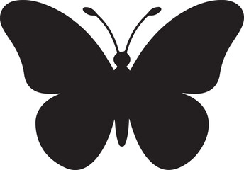 Simple butterfly icon silhouette nature vector design © MDToufik