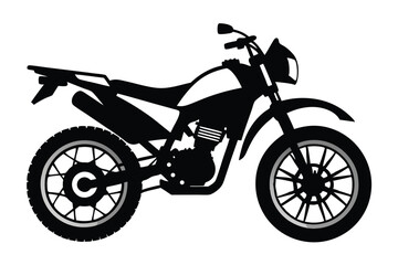 Fototapeta premium adv bike silhouette line art vector illustration with a white background