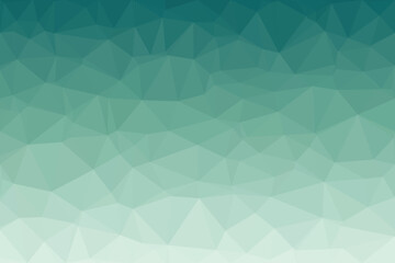 Obraz premium A beautiful low polygon texture shows a smooth color blend from deep teal to soft mint green