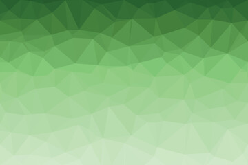 A visually appealing low poly gradient shifts from deep forest green to light pale green tones seamlessly © fatimatz