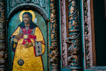 Obraz premium inside the old Russian church