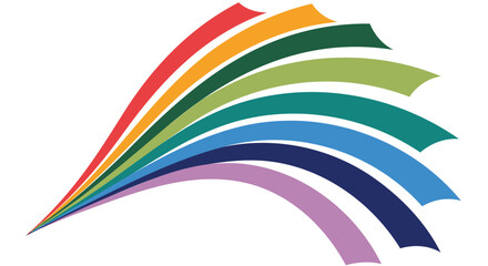 Obraz premium Multicolored rainbow arc vector illustration