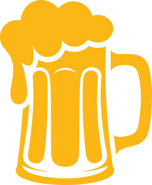 Vector illustration of a beer mug with foam