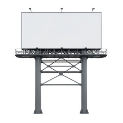 Obraz premium Elevated billboard structure with metal framework and supporting legs