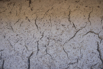Cracked Clay Wall Texture Background With Natural Earth Pattern