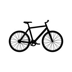 Fototapeta premium Black bicycle icon, without background
