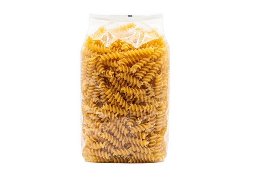 A blurry image of a bag of pasta isolated on transparent background