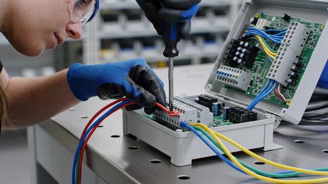 Engineer Wiring Industrial Control Panel