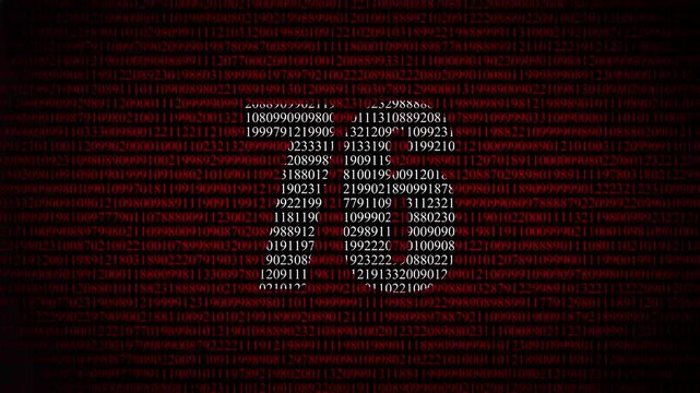 Number 76 made of binary code digital number 76 binary code matrix loop video background
