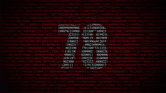 Number 78 made of binary code digital number 78 binary code matrix loop video background