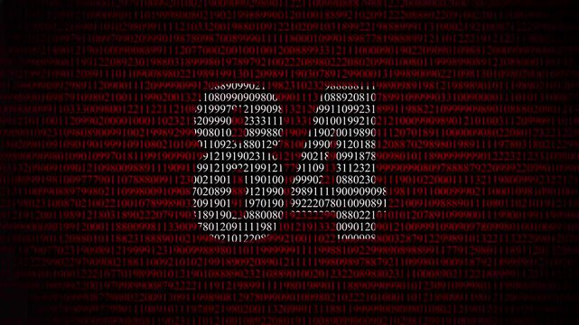   Number 84 made of binary code digital number 84 binary code matrix loop video background